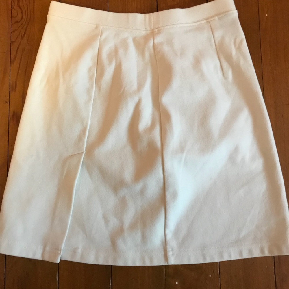 White mini skirt